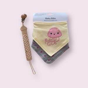 3 piece Baby girl Bib bundle